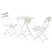 3 Piece Patio Bistro Set of Foldable Round Table and Chairs