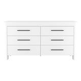 6 Drawer Double Dresser Wezz For Dining Room,Living Room,Bedroom,Kitchen Hallway