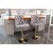 Modern Upholstered Bar Stools with Backs Comfortable Tufted for Home Pub and Kitchen Island Set of 2