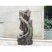 Tree Trunk Fountain, Polyresin Rusitic Floor Standing Waterfall Fountain with Light