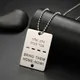 Dreamtimes Bring Them Home Carved Solidarity Necklace Jewish Hebrew Square Beads/BOX Chain Stainless