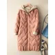 Long Down Jacket Women Winter Warm Hooded Casual Korean White Duck Down Coat Female Long Sleeve