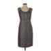 MICHAEL Michael Kors Casual Dress - Sheath: Gray Jacquard Dresses - Women's Size 4