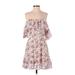 Black Swan Casual Dress - Mini: Pink Floral Dresses - Women's Size X-Small