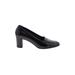 Coach Heels: Pumps Chunky Heel Classic Black Solid Shoes - Women's Size 7 1/2 - Almond Toe