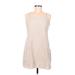 H&M Casual Dress - Mini Square Sleeveless: Tan Print Dresses - Women's Size Medium