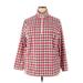 Lands' End Fleece Jacket: Red Plaid Jackets & Outerwear - Women's Size 2X