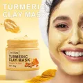 Turmeric Mud Mask Facial Purification Deep Cleansing Brightening Oil Control Beauty Anti-Acne