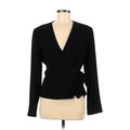 Max Mara Jacket: Short Black Print Jackets & Outerwear - Women's Size 10