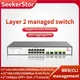 XikeStor 16 Port 2.5G L2 Managed Switch with 12 2.5G RJ45 2 10G RJ45 2 10G SFP+ for VLAN Division