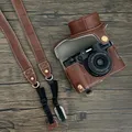 PU Leather Case for Fujifilm Fuji X100F X100V camera bag with Bottom Battery Opening Hard shell
