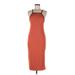 Zara Casual Dress - Midi Square Sleeveless: Orange Color Block Dresses - Women's Size Medium