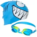Swimming Cap Swimming Goggles Premium-Quality Silicone Swim Cap&Anti Fog UV Protective Goggles for