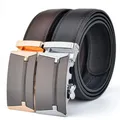 Plus Size 130 140 150 160cm Belts for Men Automatic Buckle Cummerbunds Leather Belt Men's Belts High