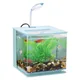 Small Fish Tank With Built-in USB Water Pump Led Aquarium Light Dual Pollution Discharge Hidden