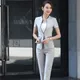 Novelty Summer Formal Professional Business Women Suits With Jackets And Pants Female Trousers Sets