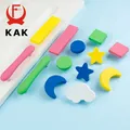 KAK Children Kids Room Drawer Knobs and Handles Moon Star Cartoon Furniture Handle PVC Cloud Door