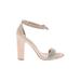 Steve Madden Heels: Silver Shoes - Women's Size 8 1/2 - Open Toe