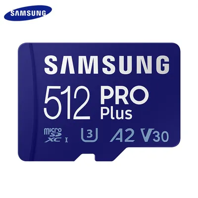 Samsung Pro Plus Memory Card 512GB 256GB 128GB U3 V30 A2 High Speed UHS-I Class 10 TF Card 64GB U1