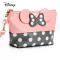 Disney Mickey Mouse Cosmetic Bags Women Makeup Bag New Cartoon Large Bow Tie Clutch Women Packages