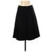 Eddie Bauer Casual A-Line Skirt Knee Length: Black Bottoms - Women's Size 4