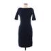 Lauren by Ralph Lauren Casual Dress - Sheath: Blue Solid Dresses - Women's Size Medium