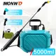 1.35 Gallon Battery Powered Sprayer Electric Pump Sprayer with 3 Mist Nozzles and Telescopic Wand