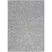 Gray/White 87 x 63 x 0.5 in Area Rug - Nourison Rectangle MA30 Floral Hand Tufted 5'3" x 7'3" Area Rug in White/Gray | Wayfair 099446881564