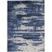 Blue 118 x 94 x 0.25 in Area Rug - Nourison Rectangle Calvin Klein River Flow Abstract Machine Woven Polyethylene Area Rug | Wayfair 099446842480