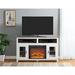 My Lux Decor Ameriwood Home Carver Electric Fireplace TV Stand For Tvs Up To 60" Wide in White | 31.3 H x 54.1 W x 19.8 D in | Wayfair