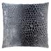 Kevin O'Brien Studio Snakeskin Square Velvet Pillow Cover & Insert Down/Feather/Velvet in Gray | 22 H x 22 W x 4 D in | Wayfair SNP-H42-22