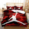 Children's Room Bedding Set Three Piece Boys Favorite Basketball Sports Logo Bedding Suit 1 Quilt