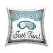 Stupell Industries Fun Rustic Skiing Saying Decorative Printed Throw Pillow by Elizabeth Tyndall | 18 H x 18 W x 7 D in | Wayfair plf-317_sqw_18x18