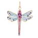 The Holiday Aisle® Small Dragonfly Hanging Figurine Ornament Metal in Blue/Pink | 4 H x 2.5 W x 0.1 D in | Wayfair EE3B3F51988847D4995E00367259B3AA