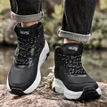 Aggiungi pile scarpe in cotone caldo top in pelle da esterno scarpe da trekking impermeabili scarpe