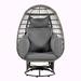 Dakota Fields Jorden Wicker Outdoor Rocking Chair Wicker/Rattan in Gray | 58.7 H x 38.6 W x 31.5 D in | Wayfair C4BEC56F64D140618149345AF06ACA95