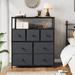 Ebern Designs Prisma 7 - Drawer Dresser Metal in Gray/Black | 37.4 H x 31.5 W x 11.8 D in | Wayfair 84361161DC664E38929713DC5A1F75F3