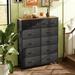 17 Stories Tanju 12 - Drawer Dresser Metal in Black/Brown | 48.5 H x 39.4 W x 11.8 D in | Wayfair B08EAF3A906D4A3CA6AB3C4E5A0BAE96