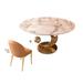 Orren Ellis Modern Sintered Stone Round Dining Table Sets Upholstered/Metal | 29.9 H x 53.1 W x 53.1 D in | Wayfair