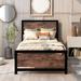 17 Stories Size Platform Bed w/ Headboard & Footboard, Metal | Twin | Wayfair 5E828441377D45FA844AAFF2E69083DC