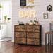 17 Stories Dark Grey Fabric Dresser: Multipurpose, Roomy Storage, Sturdy & Durable (30.39 H x 39.41 W x 11.81 D) in Brown | Wayfair