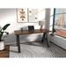 Latitude Run® Modern A-Frame Desk Writing Desk Metal in Black/Gray | 30 H x 60 W x 30 D in | Wayfair EAB910EE406D4D13A69FF8E716AA2694