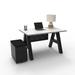 Latitude Run® Modern A-Frame Desk Executive Desk in White | 30" H x 48" W x 24" D | Wayfair 3626C641EDDE48458DF9C094A1AD55B2