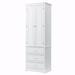 Red Barrel Studio® Tall Storage Cabinet w/ Three Drawers for Bathroom/Office in White | Wayfair F1224A915E594D6797BC60423A976E85