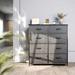 Rebrilliant Necha Dresser in Black | 35.39 H x 33.9 W x 11.81 D in | Wayfair AD0D417BF82E497AB582C0CDA25678ED