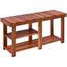 Red Barrel Studio® Breshawn Solid Wood Storage Bench Wood in Brown | 17.75 H x 34.25 W x 11 D in | Wayfair 1C68DF1FCF084991A0957A1839403A2D