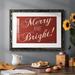 The Holiday Aisle® Red Merry & Bright - Single Picture Frame Print Paper, Solid Wood in Red/White | 28 H x 42 W x 1.5 D in | Wayfair