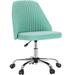 Latitude Run® Armless Home Office Desk Chair w/ Wheels Adjustable Swivel Task Computer Vanity Chair For Small Spaces | Wayfair