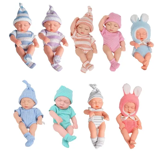7 Zoll lebensechte Mini wieder geborene Puppen niedlich realistische Baby puppen Neugeborene Puppen