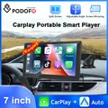 Podofo hd touchscreen auto monitor 7 zoll dvr dashboard carplay android auto eq bluetooth fahr